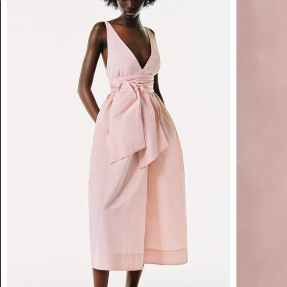 Taffeta midi dress